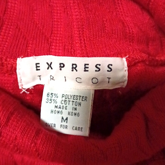 Express Tricot red mock turtleneck pullover Sz.Med - Picture 2 of 4
